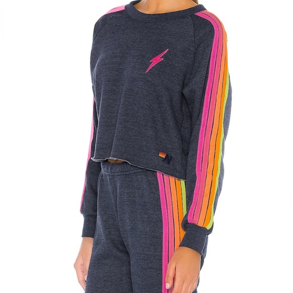 Aviator Nation Bolt Cropped Classic Crewneck - Picture 5 of 5